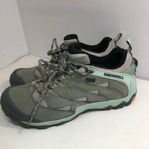 Merrell Womens Cham7 Frozen Blue Hiking Shoes Size